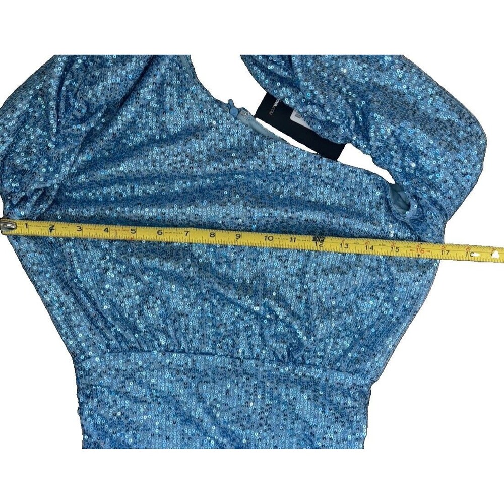 Fashion Nova Club Guestlist Sequin Mini Dress Blue M NWT Winter Formal Cocktail - Picture 9 of 12